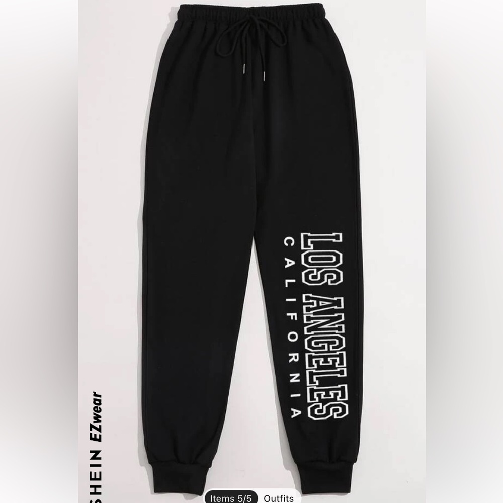 Sweatpants. The brand is Shein. Size: Xtra small. The color is black.